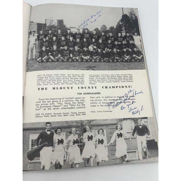 1952 Appalachian Yearbook Maryville High School Rebels Vintage Tennessee - Picture 6 of 10